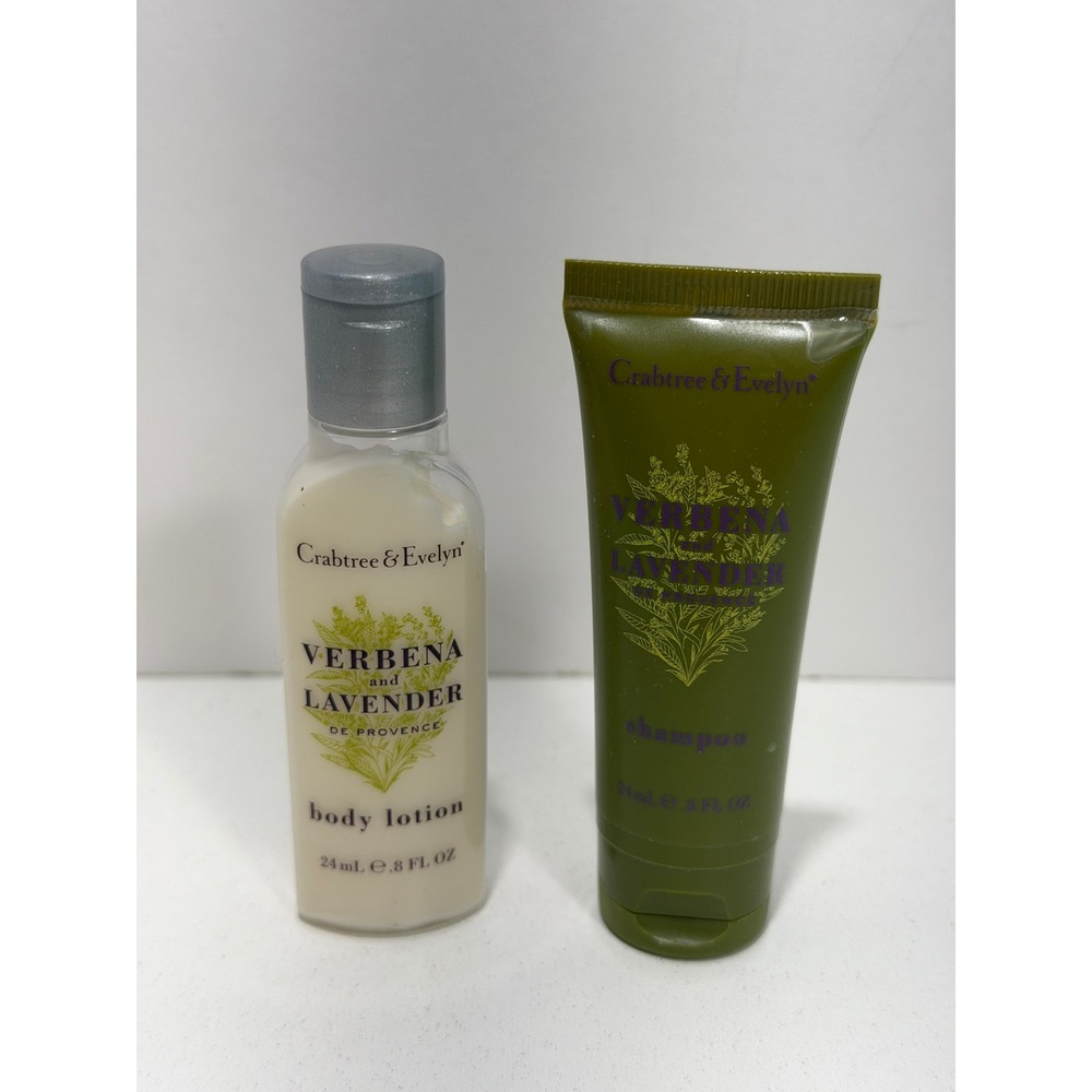 Crabtree & Evelyn Verbena and Lavender Shampoo and Body Lotion Travel Set 0.8oz